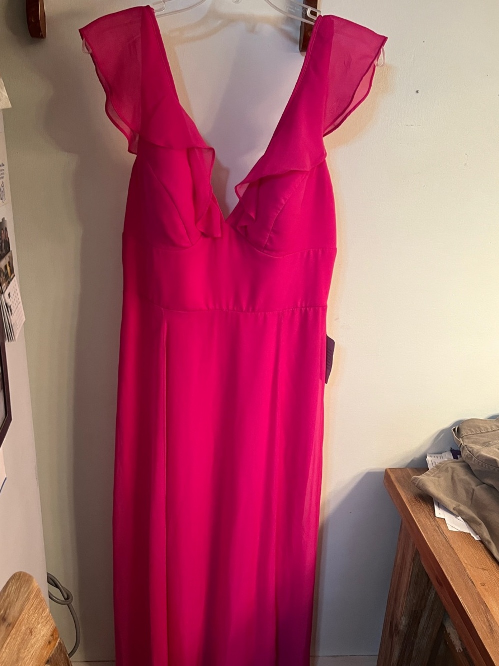 Jump Bright Fuchsia Sleeveless Ruffle Dress